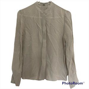 Allsaints Women size 4 Ando Shirt Silk / viscose long sleeve Blouse